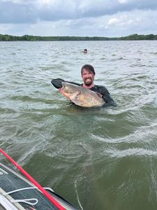 Angler holding a fishing rod in Grand Saline