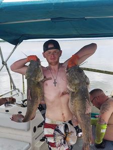 Two massive flathead catfish caught in Grand Saline