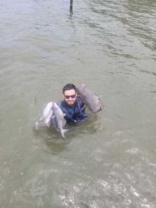 Lone angler fishing in TX
