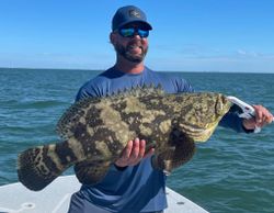 Malabar grouper, 29 inches, fishing in Cape Coral
