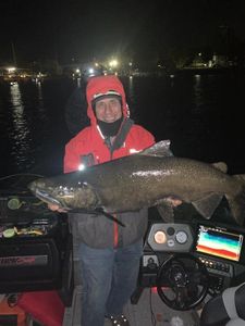 Angler with 34-inch rainbow trout caught in NY