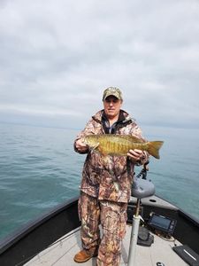Angler with their catch in Lockport