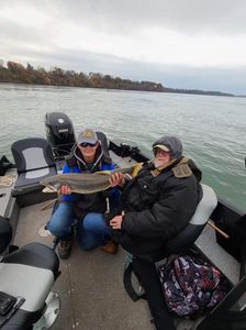A pair of people fishing in Lockport