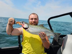 Coho salmon caught by angler in NY