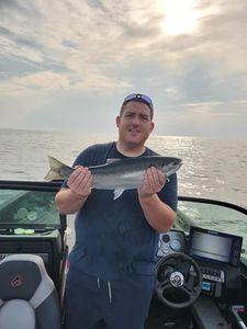 A fisherman enjoying a day of fishing in Lockport