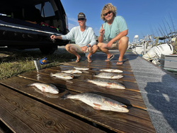 Five big fish caught during a fishing and hunting expedition in North Carolina
