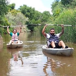 Two people fishing in Arizona
