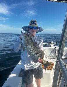 Gag Grouper, a 20-inch fish, caught during a fishing tour in Midway