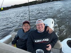 Two people enjoy a fishing tour in Georgia