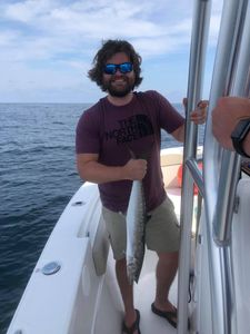 King Mackerel, a 14-inch fish, caught during fishing tour at Midway