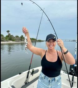 A person fishing at Daytona Beach