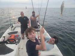 Great day on the water using deep sea jigging and trolling techniques with partly cloudy skies