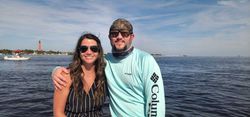 Couple enjoying fishing tours in Daytona Beach