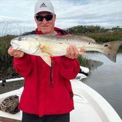 A single angler fishing in Charleston