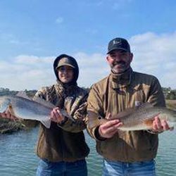 Two anglers fishing in Charleston