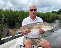 Photograph of a red redfish caught fishing in Charleston