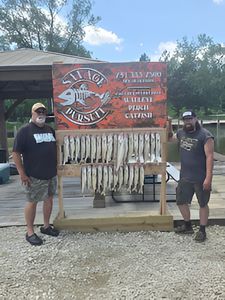 Two people fishing in Monroe