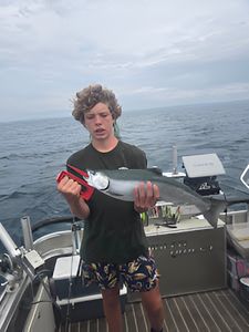Lone angler fishing in Michigan