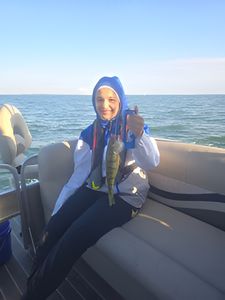Angler enjoying fishing in MI