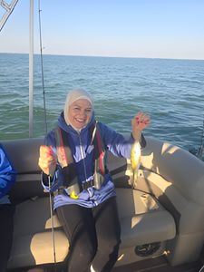 Two people fishing in Monroe