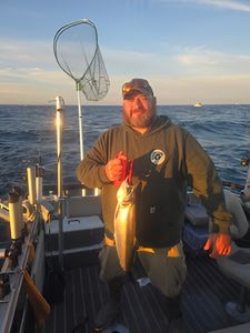 Angler enjoying a fishing trip in MI
