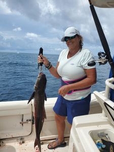Cobia, a 25-inch fish, caught while fishing in FL