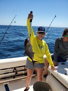 A single angler fishing on the coast of Florida