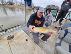 A white catfish, a 19-inch fish caught while fishing in NC