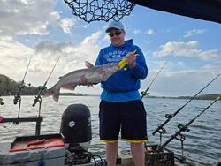A blue catfish, 23 inches long, caught in NC