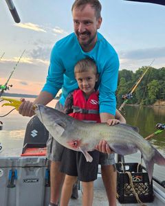 A Blue Catfish measuring 25 inches, caught while fishing in NC