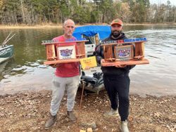 Two people fishing in North Carolina
