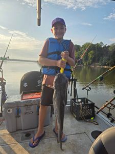 Angler fishing in Mocksville