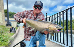 Angler with a big fish catch in NY