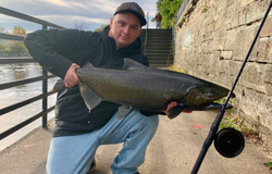 A lone angler fishing in NY