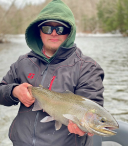 One person fishing in Oswego