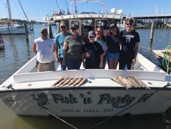 group of 7 people fishing in md