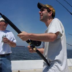 Two people fishing in Maryland