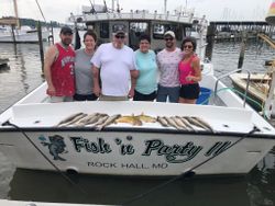 Six people fishing in Maryland