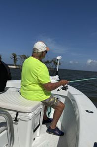 Fishing from boat on ocean waters near Fort Myers Beach FL