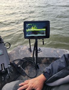 Live scope shows the crappie stacked up!