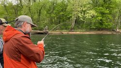 A person fishing in Branson