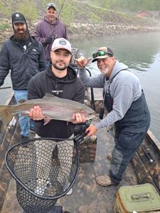 Photograph of a Rainbow Trout, a 46-inch fish caught while fishing in MO.