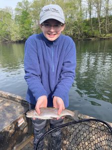 A single rainbow trout caught in Branson