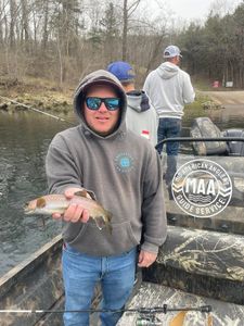 Caught a beautiful rainbow trout while fishing in MO