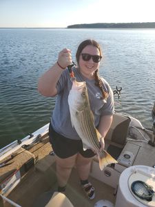 Striped bass caught while fishing in OK