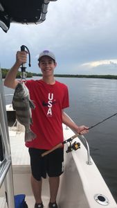 Black Drum fish caught on fishing trip in FL