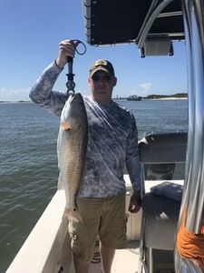 One fisherman catching a 26-inch fish at the Port Orange Gateway Center