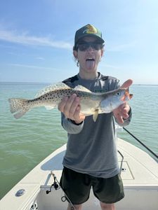 Speckled trout catch displayed on fishing boat in Tavernier FL waters
