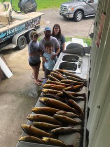 Four people fishing in LA