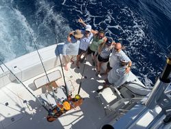 Four people enjoying a cruises and fishing excursion in Boynton Beach
